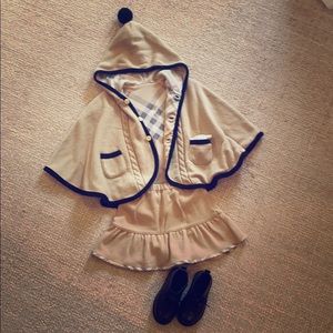 Authentic Burberry knit cape with matching…